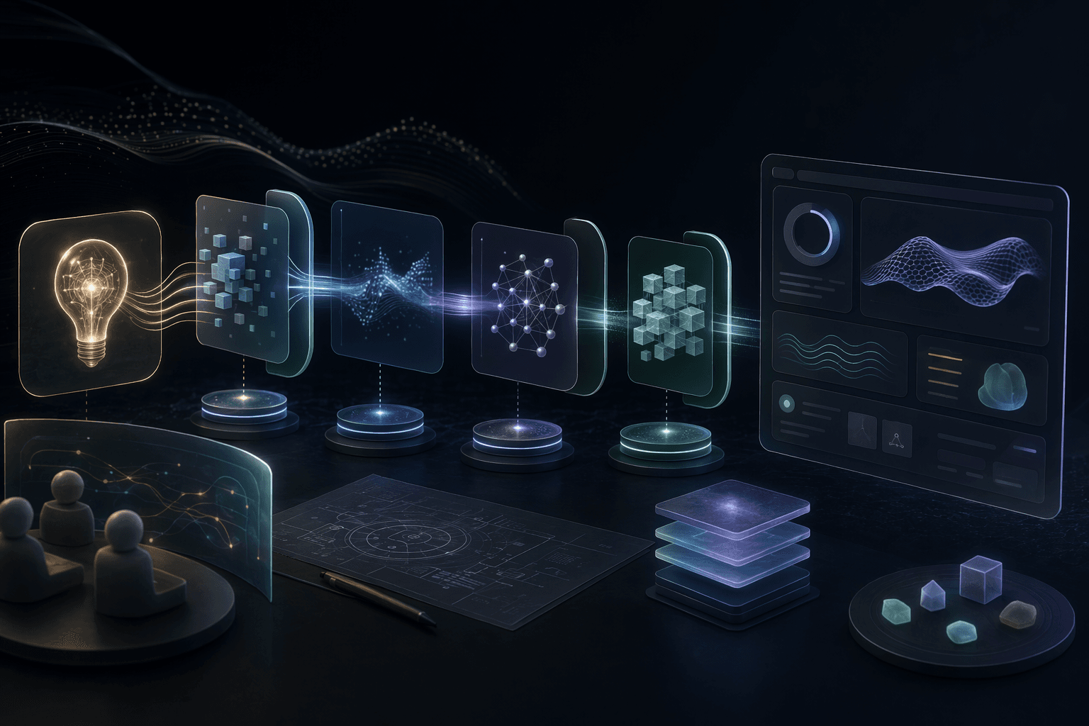 Editorial illustration for choosing an AI MVP development company in India.